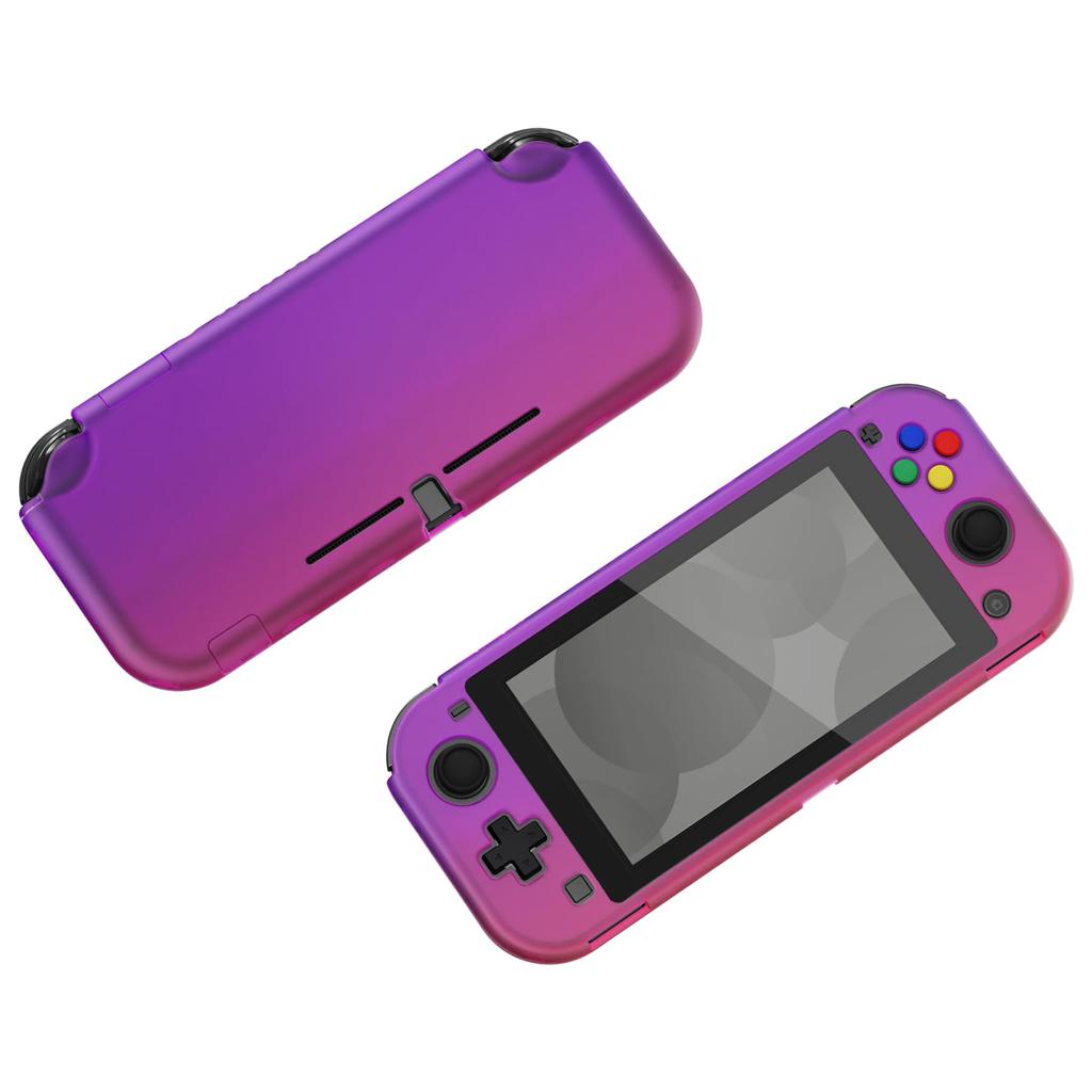 eXtremeRate PlayVital Custom Hard Case for Switch Includes Screen Protector Rose Lite, (Clear, Purple, Red)