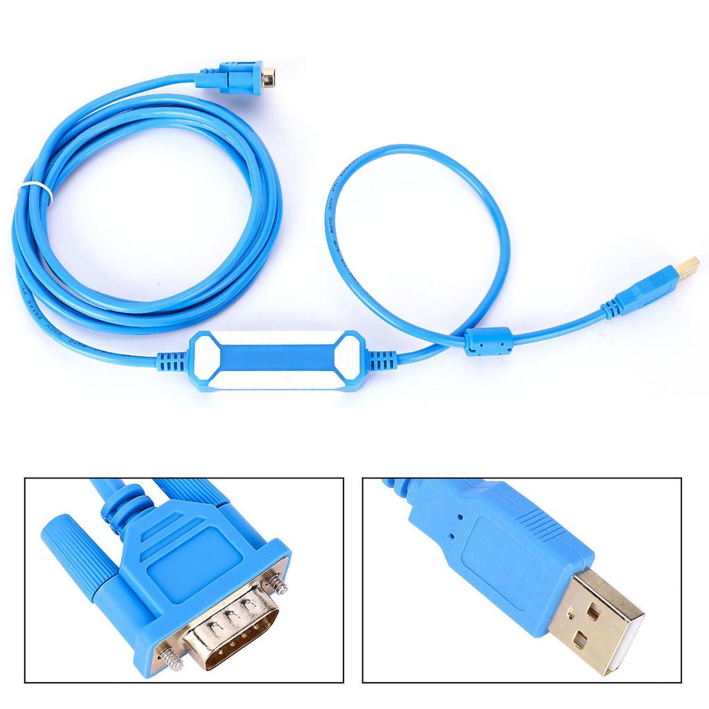 3meter PLC Programming Cable for Omron CQM1H CPM2C Series PLC Blue
