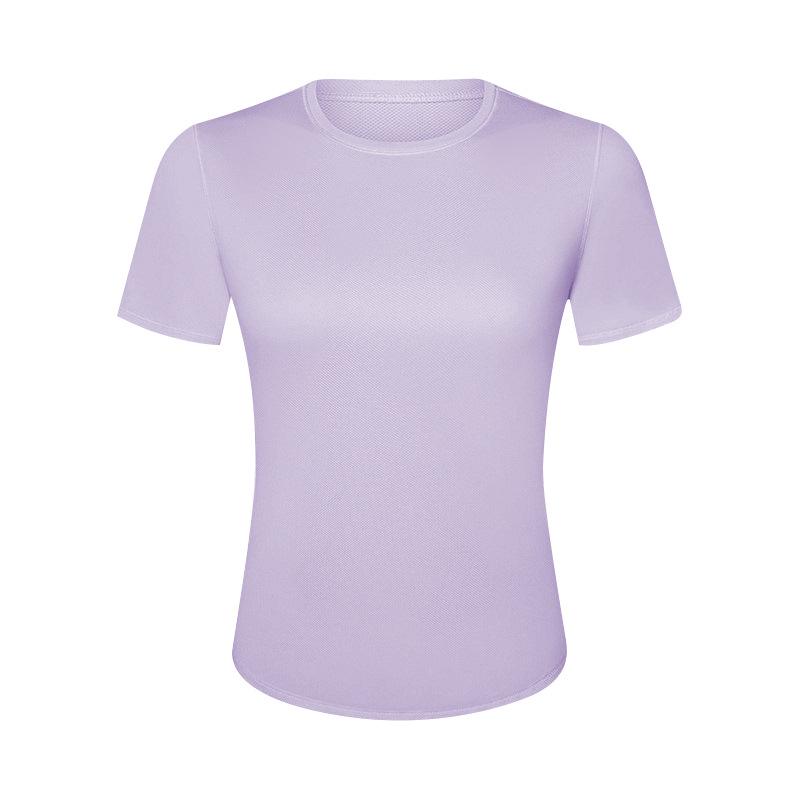 

Женская быстросохнущая футболка для йоги свободного кроя - Летняя с круглым вырезом, однотонная, с коротким рукавом L