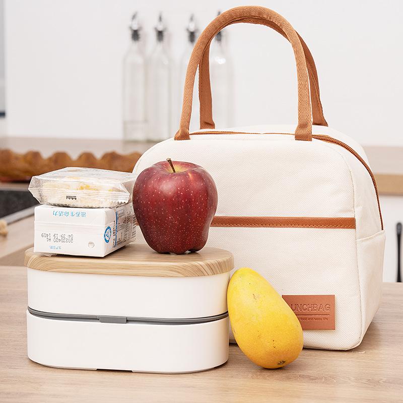 Simple Lunch Bags Girls Large-capacity Japanese Bento Bag Insulated Thermal Portable for Travel Picnic Lunch Box 2025 New Gift