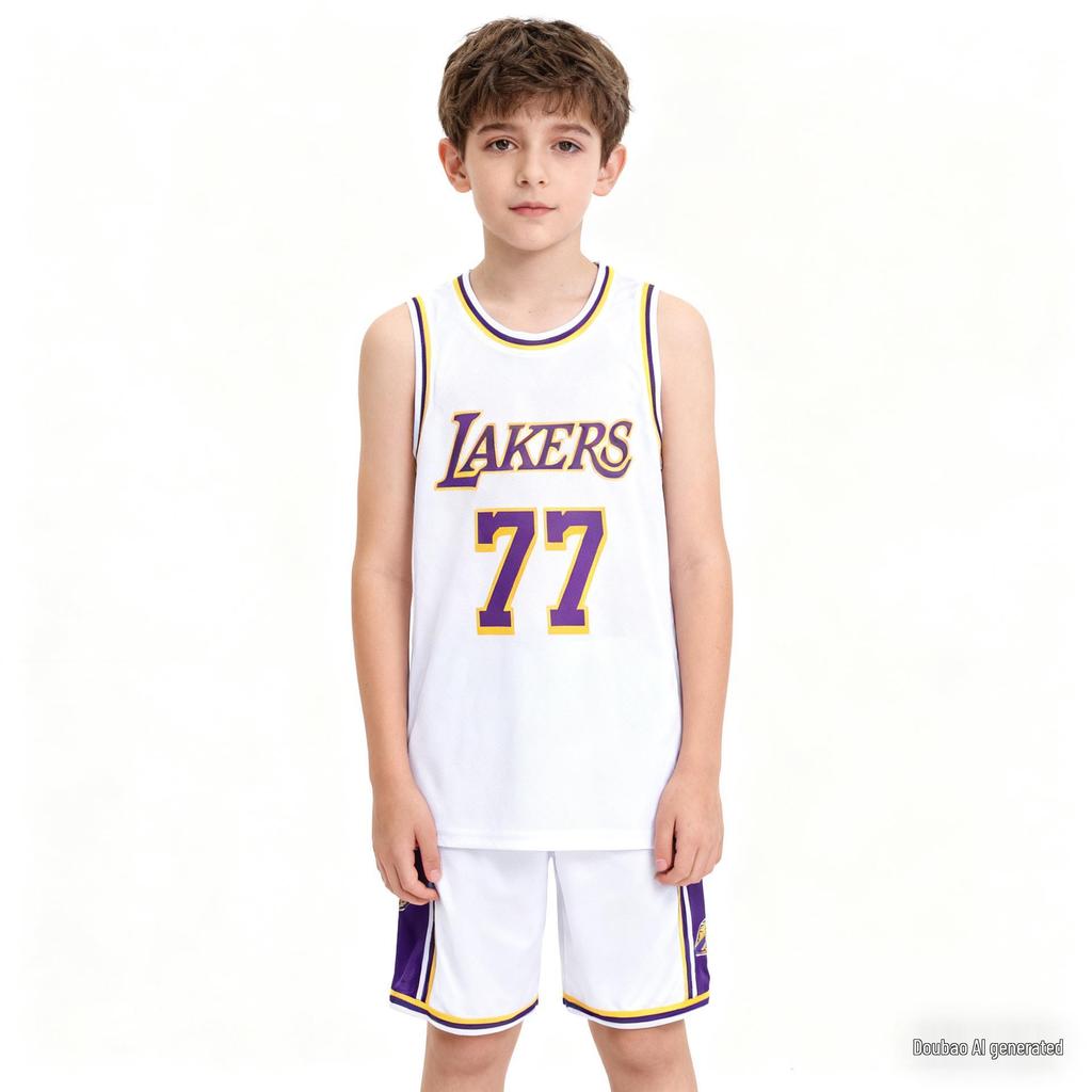 Set Maglia da Basket per Bambini - Design Numero Stella Lakers & Warriors