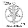 No Fade Titanium Pendant Skull Fire Heart Charm In Bulk DIY Stainless Steel Charms For Jewelry Making Necklace Keychain Earrings