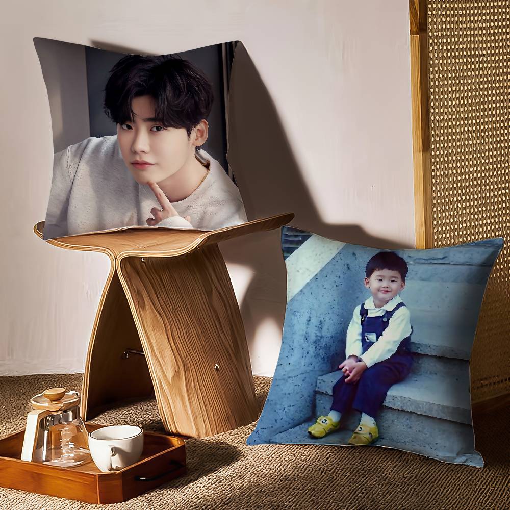 Lee J-Jong Suk Pillow Case Sofa and Living Room Decorative Cushion Covers Dust-proof and Mite-proof Invisible Zipper