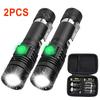 High Power Led Flashlights Zoomable Camping Torch With T6 LED Lamp Bead Waterproof Multi  Light Modes Multi Function For Outdoor