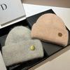 Winter High-Quality Rabbit Fur Knitted Hat Northern Cold Warm Soft Waxy Ear Protection Wool Hat Simple Cold Hat