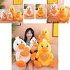 Adorable Cartoon Heart-shaped Duck Plush Pillow Cute Yellow And White Stuffed Toy