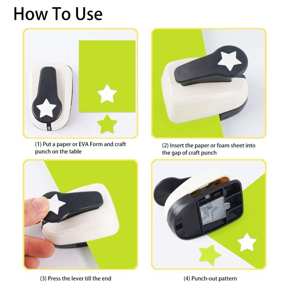 DIY Paper Cutting Pentagram Hole Punch ABS Plastic Paper Shaper Cutter Craft Hole Punch  Children