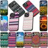 Cover for Apple iPhone 17 16 14 15 Pro Max Plus 15+ 16E XR ProMax Air 16+ Coque Phone Case Sunflower Aztec Tribal Tribe Colorful