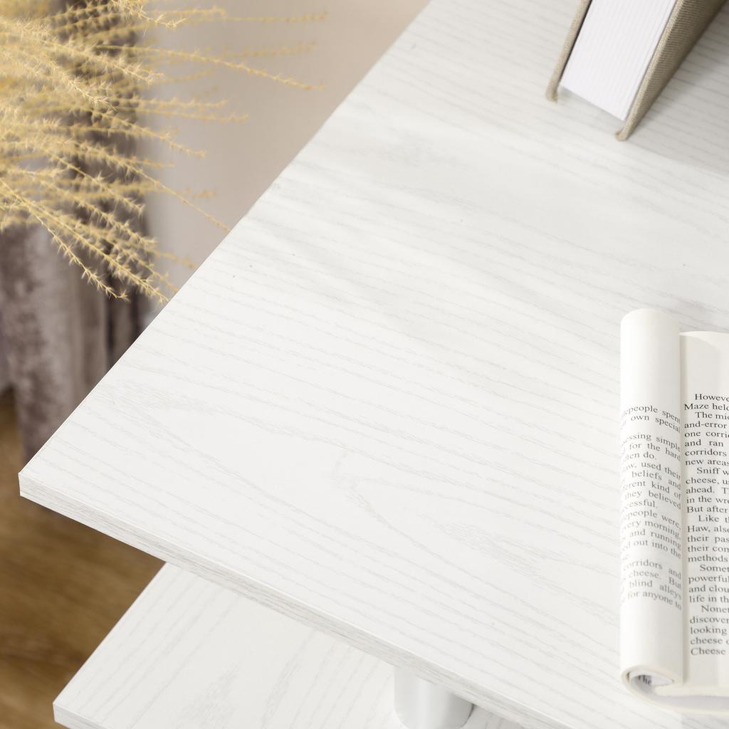 Computer Desk, 120 x 55 cm, Keyboard Tray, 3 Drawers, White