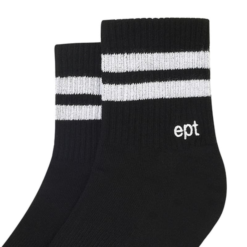 EPT SHORT STRIPE LOGO SOCKS (WHITE_BLACK)