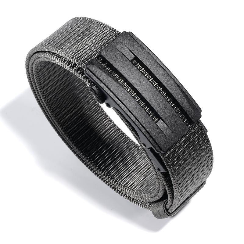 

Ремень для отдыха на природе, новый мужской нейлоновый ремень, регулируемый, простой, с автоматической пряжкой 120cm