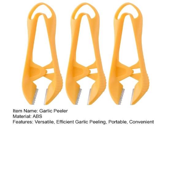 3Pcs Portable Garlic Peeler Ergonomic Garlic Tweezers Manual Garlic Skin Remover Clips Garlic Peeling Tool for Quick Meal Prep Outdoor Cooking