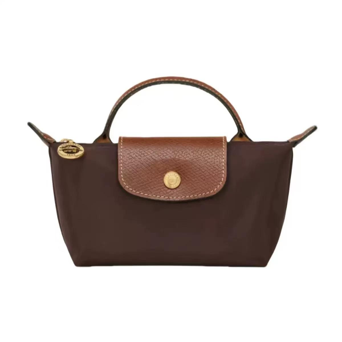 Schoolbag Toepasbaar op Longxiang minitas schouderband leer transformatie crossbody dumplingtas klein gratis ponsgat gesp hangtasband No Punching brown