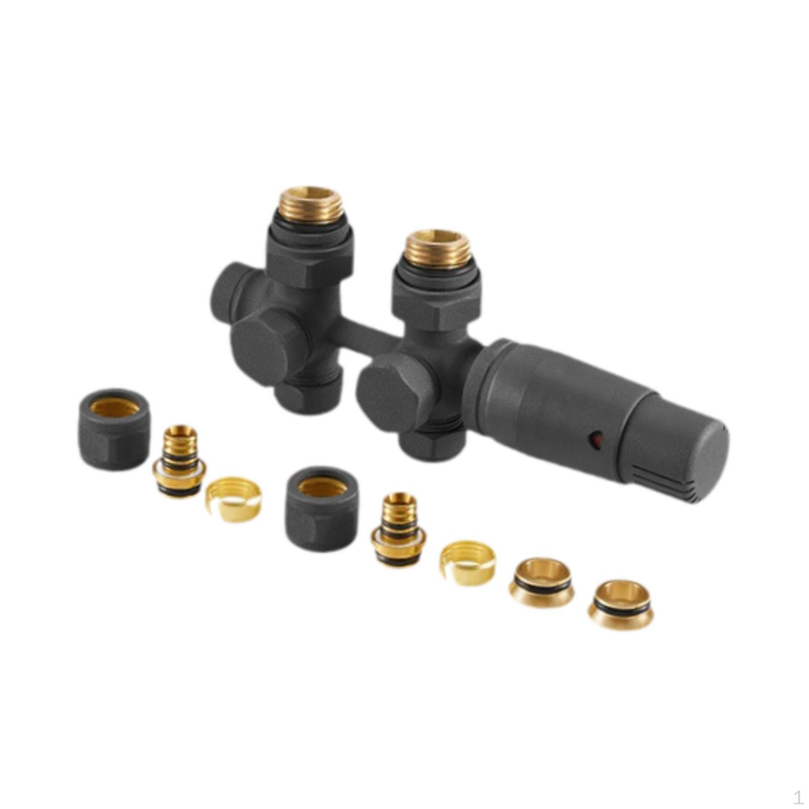 

Латунный радиаторный клапан для душа с простой настройкой чёрный