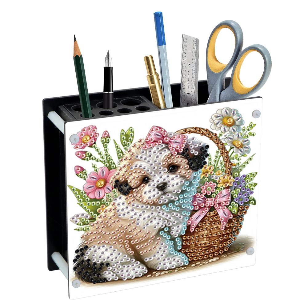 DIY Diamond Painting Kit Special Shape Diamond Pen Container Office Supplies Storage Box Rhinestone Art Desk Organizer for Desk