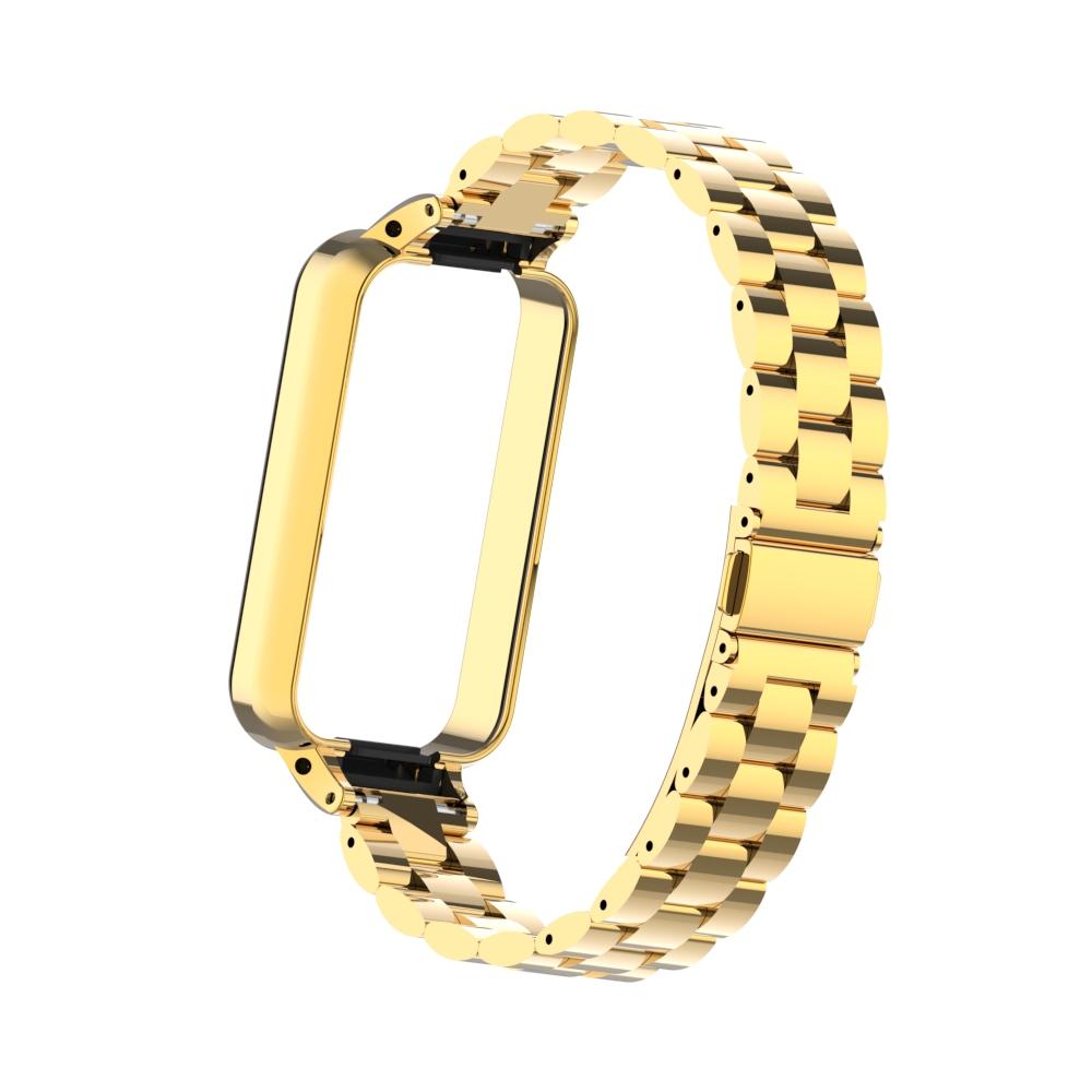 

Змінний металевий ремінець для Amazfit Band 7, суцільна нержавіюча сталь, металевий ремінець із трьома намистинами, підходить для Amazfit Band 7 For Amazfit Band 7 золотий