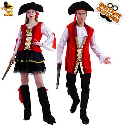 Halloween Adult Male and Female Couples Court Pirate Captain Princess Cosplay Stage Show Party Costume
