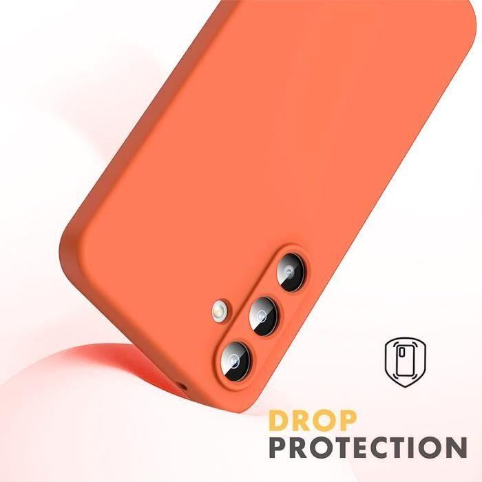 Coque de protection - Samsung - Galaxy A25 5G - Silicone Liquide - Ultra Slim - Orange