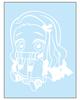 Kamado Nezuko Chibi Character Cutting Sticker L White