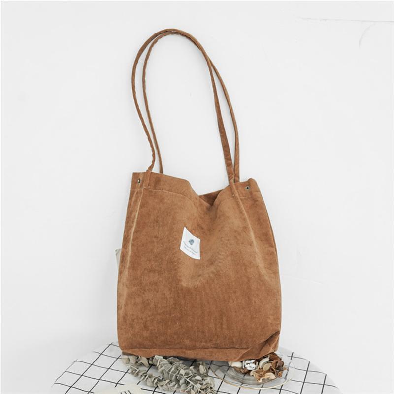 Yogodlns Sac à bandoulière en velours côtelé souple pour étudiantes, fourre-tout décontracté de grande capacité pour dames, sacs à bandoulière sous les bras