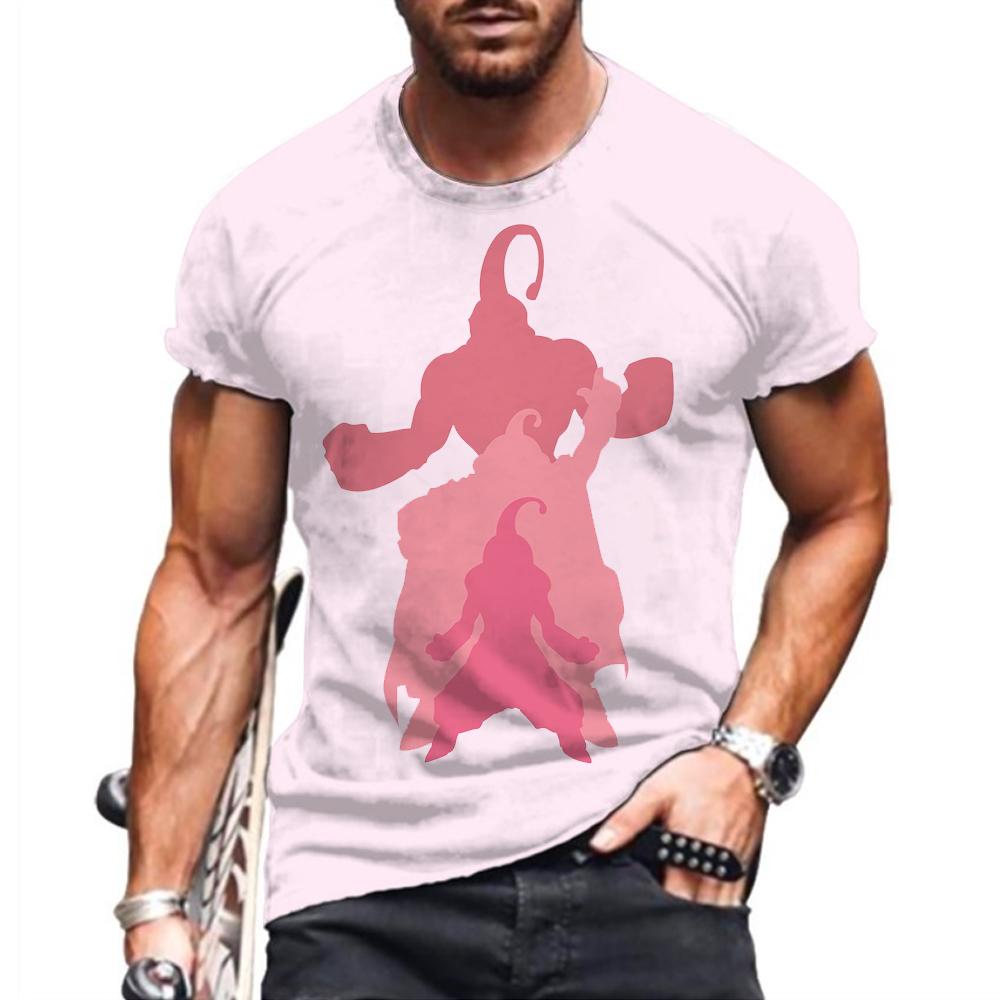 2026 Majin Buu T Shirt for Men Dragon Ball Z Short Sleeve Clothes Men's T-shirt S-6XL Goku Oversized Shirts Anime Super Saiya