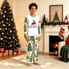 Christmas Print Long Sleeve Long Pants Family Matching Pajama Set for Holiday Loungewear