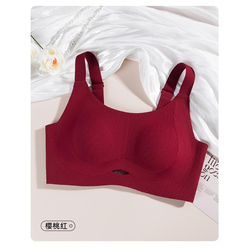 Women Seamless Gather Anti Sag Soft Support Wireless Shaping Daily Bra