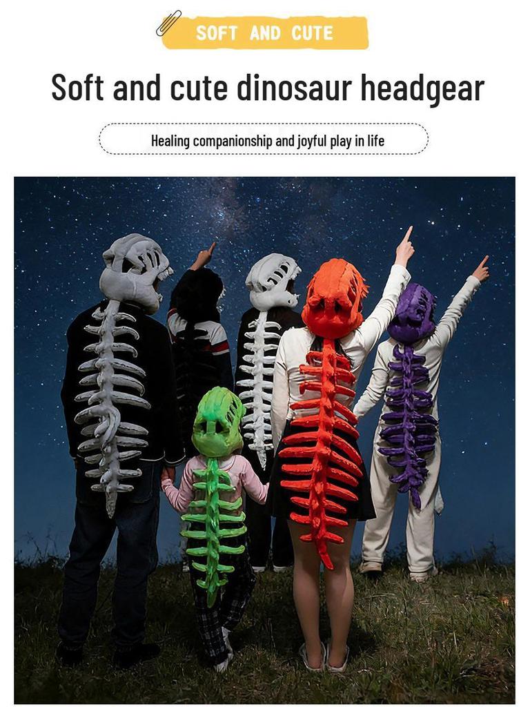 Promi-Stil Dinosaurierskelett Cosplay-Hut für Kinder