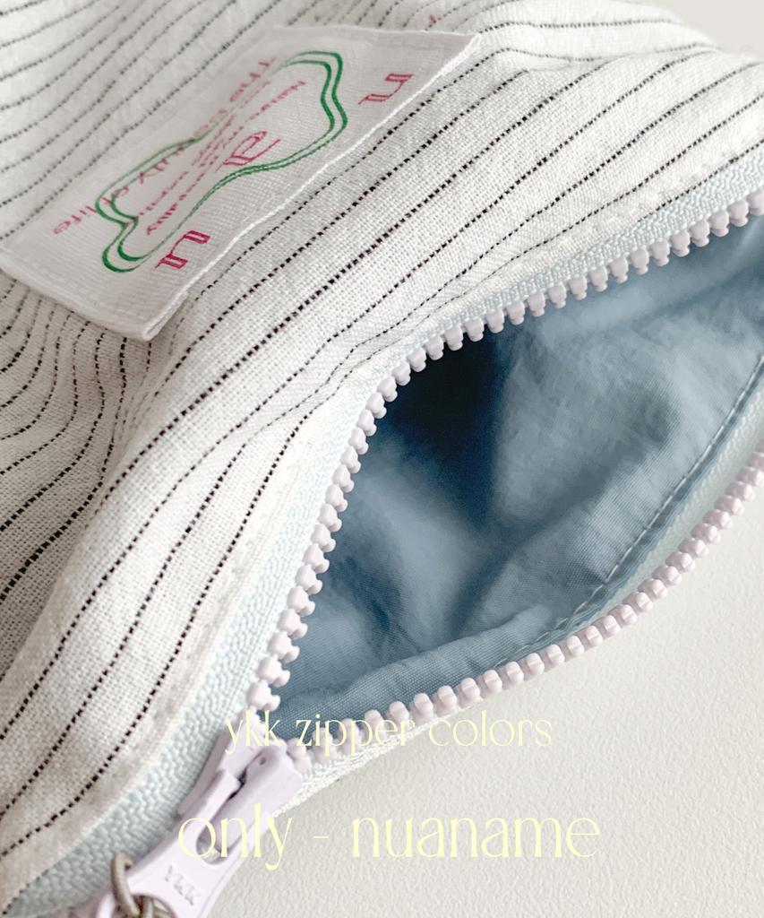 Nuaname Cotton Cookie Striped Pouch