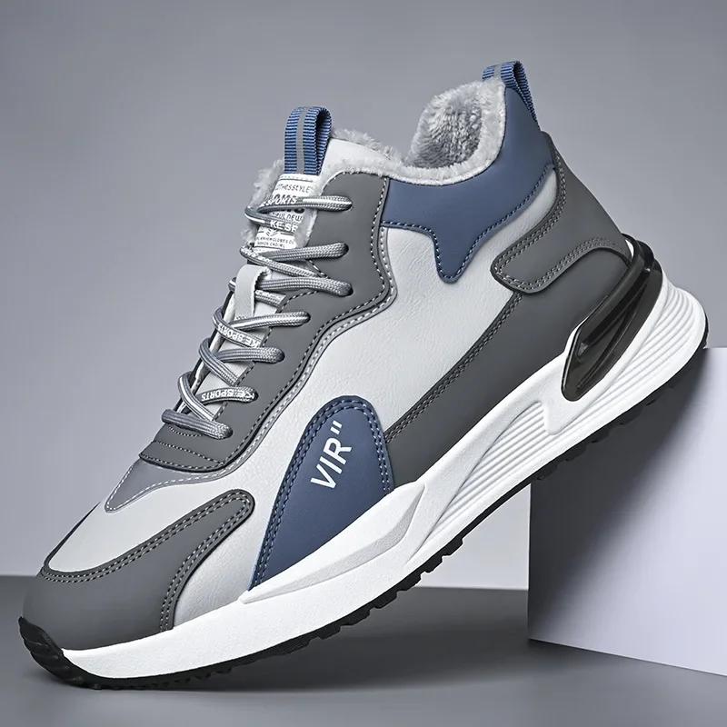 Модная мужская повседневная обувь Роскошная мужская обувь Плюс бархатная обувь — фото 6