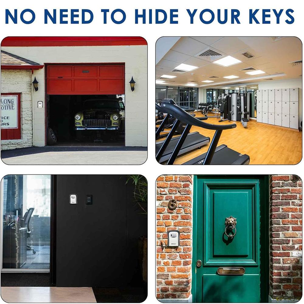 4 Digit Key Safe Lock Box Combination Wall Mount Security Storage Case Organizer