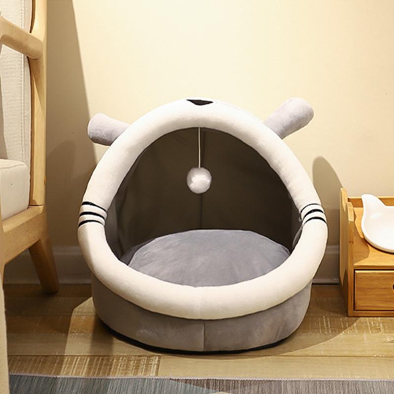 Super Cat Bed Warm Pet House Kitten Cave Cushion Cat House Warm Sleeping Dog Basket Tent Small Dog Mat Supplies Bed For Cats