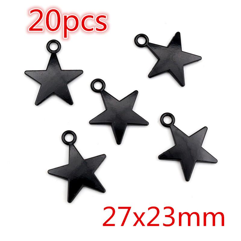 New Fashion Black Plated Charms Spider Star Wings Butterfly Horse Metal Alloy Pendant DIY Charms for Jewelry Making Findings