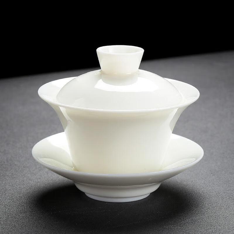 HANDUNYOU Plain White Glass Gaiwan (130ml)