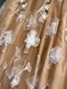 Summer Women 3D Flower Embroidery Mesh Long Maxi Chic Boho Beach Holiday Dresses