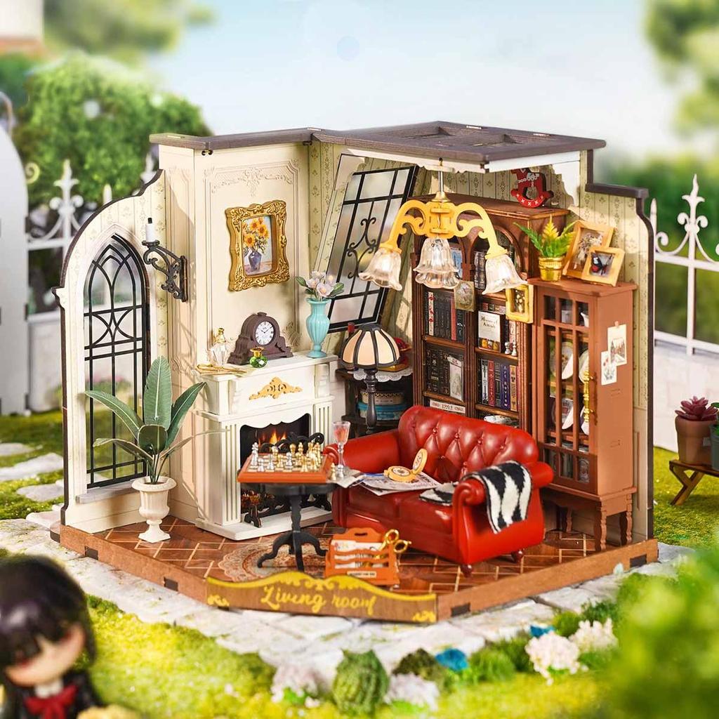 ROBOTIME Rolife 3D Puzzles Catherine's Living Room DIY Miniature House DG175