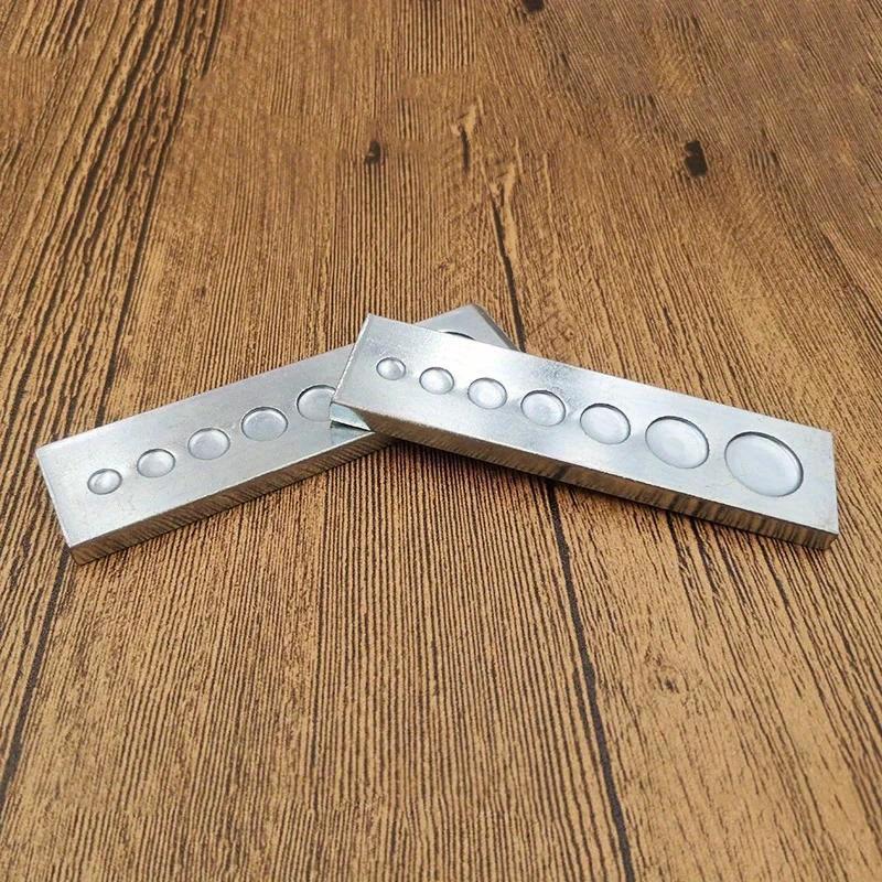 1PC 7 In 1 Bottom Plate Rivet Button Setter Die Base DIY Working Tool Hole Punch Snap Button Leather Craft Tools