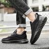 Men's Genuine Leather Mesh Casual Shoes with Thick Sole - New Collection