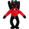 Skibbidi Toilet Plush Toy Style Toilet Plush Toilet Speakerman Boss Plush Toy Toilet Game Cartoon Plush Toy Collection for Boys and Girls Fans (Red