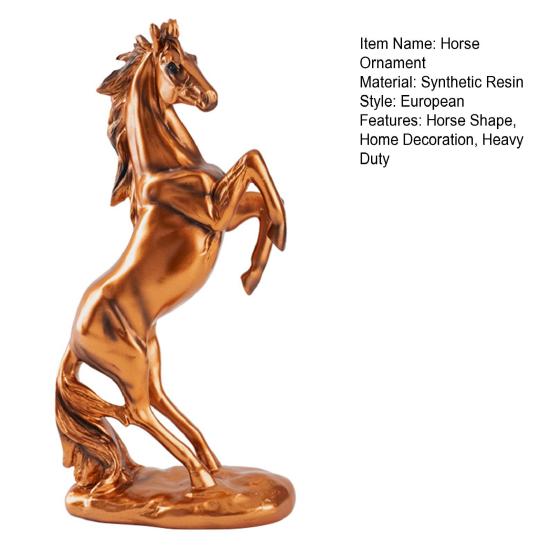 Standing Simulated Horse Figurine Vintage Miniature Pony Statue Resin Animal Sculpture Home Office Desktop Decoration Ornament