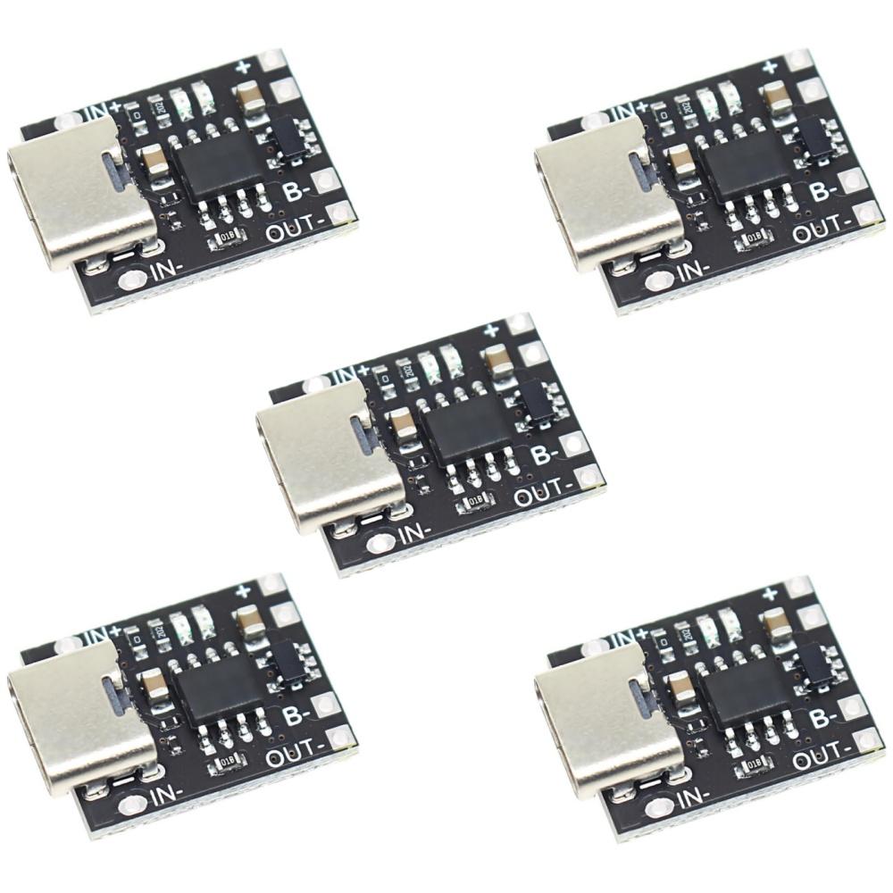 2-10PCS Smallest Lithium Battery Charging Panel 1A Ternary Lithium Battery 3.7V4.2V Charger Module Type-C With Protection Board
