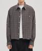 XERO Crop Roll-Up Check Shirt [Charcoal]
