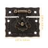 4Pcs Alloy Square Buckles Retro Bronze for Jewelry Box Case Latch Vintage Wooden Cabinet Wine Drawer Hasps Sturdy Zinc