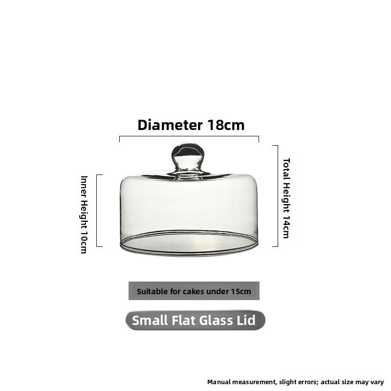 Glass Cake Plate Dessert Display Stand Transparent Dustproof Restaurant Afternoon Tea Food Serving Plate  Style Nordic