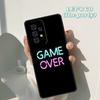 Neon Game Over Pixel phone case For Samsung Galaxy A42 A31 A40 A51 A71 A32 A80 A91 A52 A72 A73 A20e A21S A50 A70 A11 A12 Cover