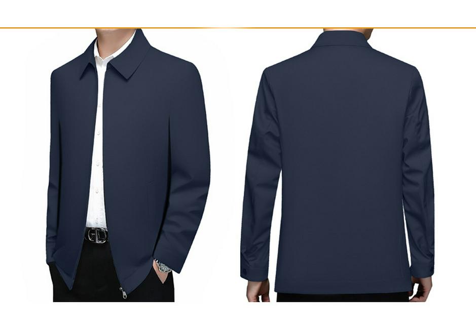 Trendy Executive Spring/Autumn Jacket for Middle-Aged Men - Business Casual Lapel Coat 2026
