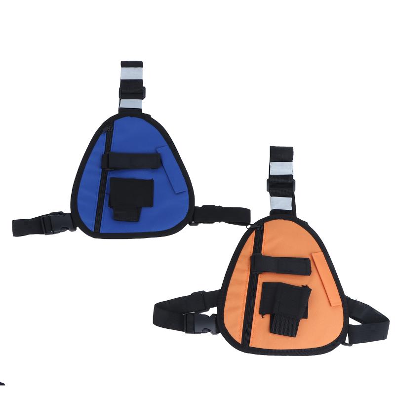 Triangle Chest Sling Bag Multifunction Walkie Talkie Storage Crossbody Bag Adjustable Strap For Outdoor Cycling Daily Use