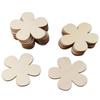 60 szt. Niedokończone drewniane wycinanki w kształcie kwiatów, puste dyski, puste plasterki drewna, rękodzieło DIY