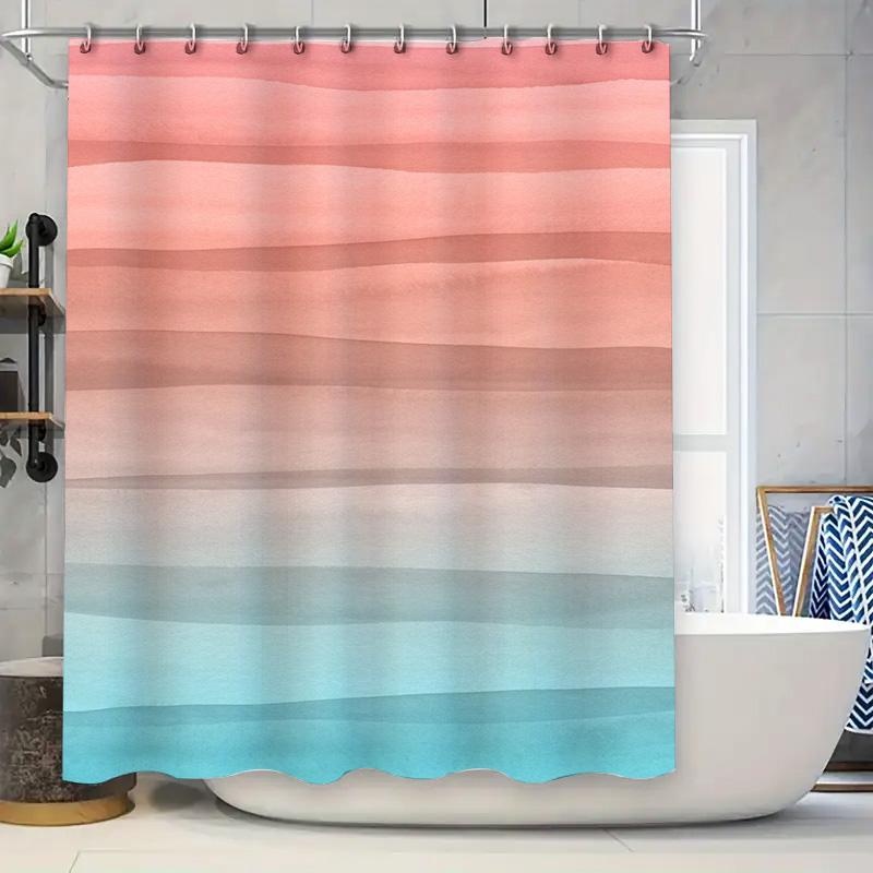 

Pink Heart Shaped Shower Curtain with Black X Design for Bathroom Decor Waterproof Bath Rug Sets Home Accessories White Backgrou 90x180cm