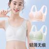 2-piece Set of Junior High and High School Girls' Bras, Summer Thin Ice Silk, Youth Development Period Girls' Underwear, Girls' Vest